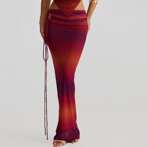 Elegant Ombre Maxi Skirt